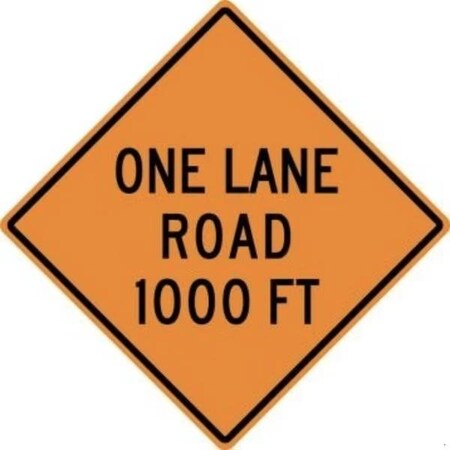 Accuform RIGID CONSTRUCT ION SIGN ONE LANE ROAD FRK277DP
